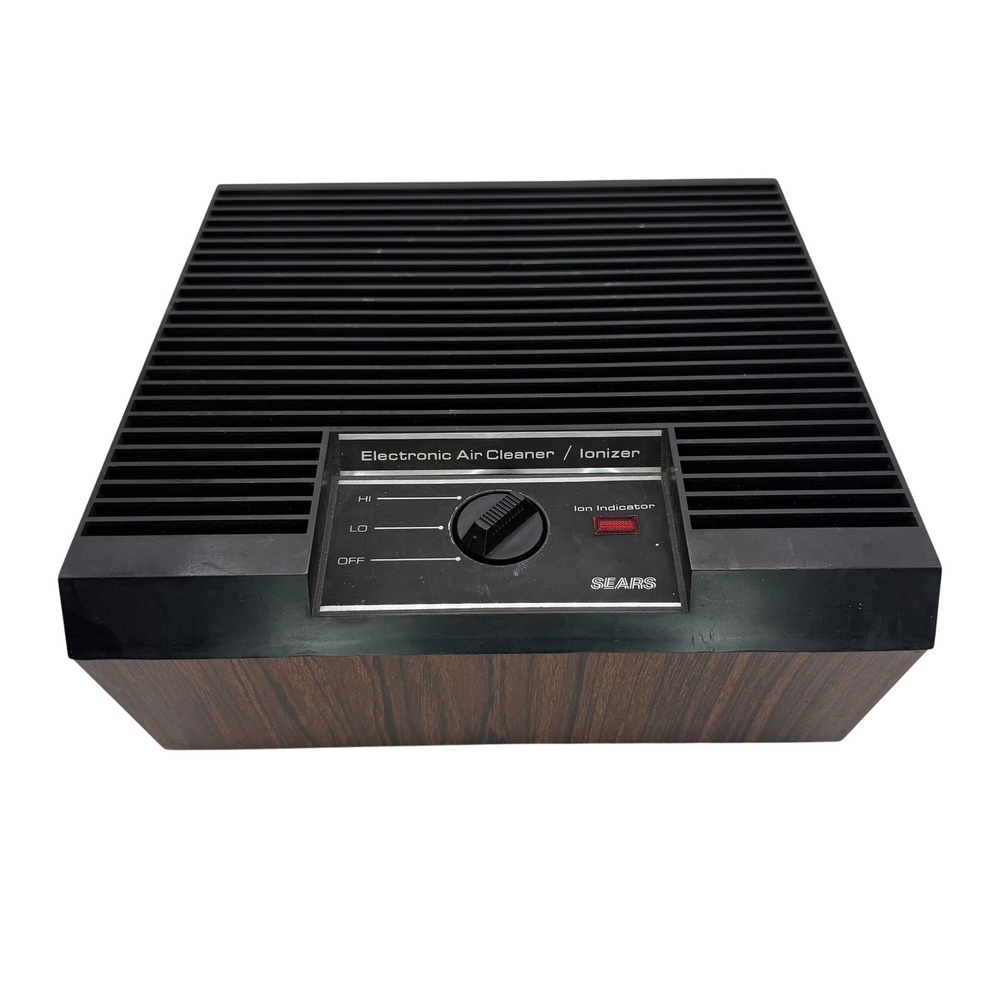 Vintage‎ Sears Electronic Air Cleaner Ionizer Woodgrain Tabletop 441.83250